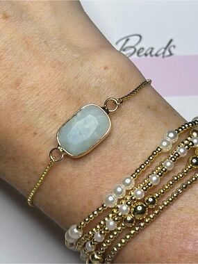 BramFam Beads Adjustable Gemstone Bracelet